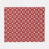 Couverture Polaire Face En vichy Motif Rouge mou (Devant (Horizontal))