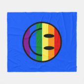 Couverture Polaire Face souriante arc-en-ciel (Devant (Horizontal))