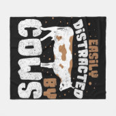 Couverture Polaire Facile à distraire par les vaches| Vache manteau (Devant (Horizontal))