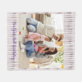 Couverture Polaire Facile Anniversaire Modèle photo personnalisé (Devant (Horizontal))