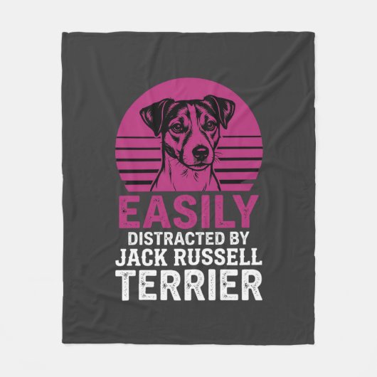 Couverture Polaire Facilement Distrait Par Jack Russell Terrier (Devant)