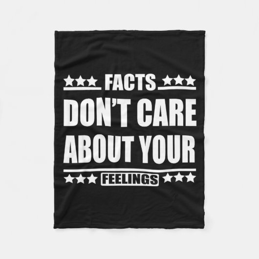 Couverture Polaire Facts Don't Care About Your Feelings  (Devant)