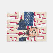 Couverture Polaire Fafo Trump Drapeau drôle (Devant (Horizontal))