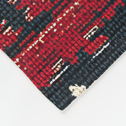 Couverture Polaire Fair Isle Patchwork | Renard rustique (Coin)