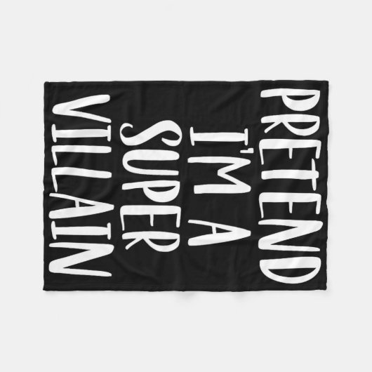 Couverture Polaire Faire comme si je suis un costume super vilain Par (Devant (Horizontal))