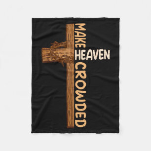 Couverture Polaire Faire le ciel bondé Jésus Croix Religieux Chrétien