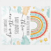 Couverture Polaire Faire-part bébé - Et puis il y en avait trois (Devant (Horizontal))