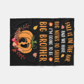 Couverture Polaire Faire-part De Grossesse Automne Être Frère Automne (Devant (Horizontal))