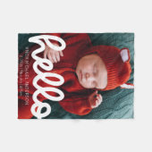 Couverture Polaire Faire-part de naissance moderne Hello avec photo (Devant (Horizontal))