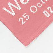 Couverture Polaire Faire-part de naissance photo moderne rose bébé fi (Coin)