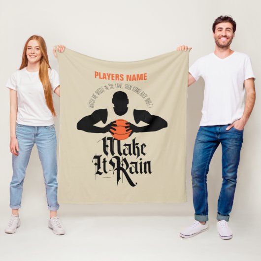 Couverture Polaire Faire Pluie (Basket-ball) Blanche en polaire (En situation)