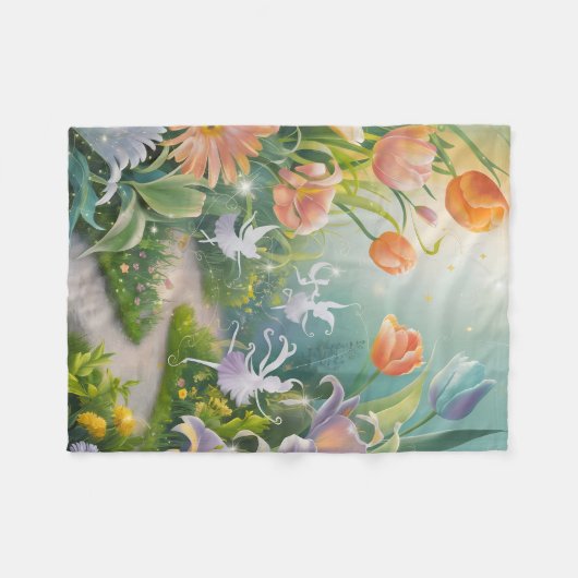 Couverture Polaire Fairy Garden Textiles (Devant (Horizontal))