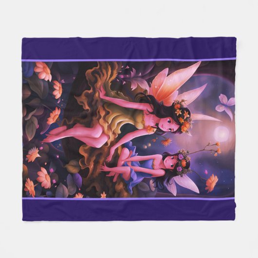 Couverture Polaire Fairy Sisters (Devant (Horizontal))