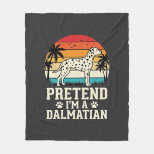 Couverture Polaire Fais comme si j'étais un chien rétro dalmatien