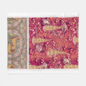 Couverture Polaire Faisan renard Art nouveau Foxglove verneuil Fleece (Devant (Horizontal))