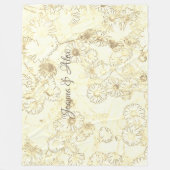 Couverture Polaire Faisceaux en blanc et crème (Devant)