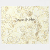 Couverture Polaire Faisceaux en blanc et crème (Devant (Horizontal))