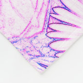 Couverture Polaire Faisceaux en blanc rose et bleu (Coin)