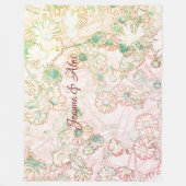 Couverture Polaire Faisceaux en blanc rouge et vert (Devant)