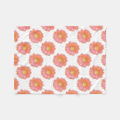 Couverture Polaire Faisée de gerbera orange (Devant (Horizontal))