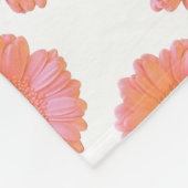 Couverture Polaire Faisée de gerbera orange (Coin)