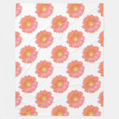Couverture Polaire Faisée de gerbera orange (Devant)