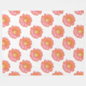 Couverture Polaire Faisée de gerbera orange (Devant (Horizontal))
