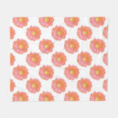 Couverture Polaire Faisée de gerbera orange (Devant (Horizontal))