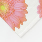 Couverture Polaire Faisée de gerbera orange (Coin)