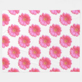Couverture Polaire Faisée de gerbera rose (Devant (Horizontal))