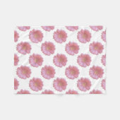 Couverture Polaire Faisée de gerbera rose pâle (Devant (Horizontal))