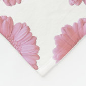 Couverture Polaire Faisée de gerbera rose pâle (Coin)