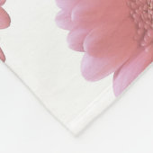 Couverture Polaire Faisée de gerbera rose pâle (Coin)