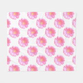 Couverture Polaire Faisée de gerbera rose pâle (Devant (Horizontal))
