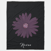 Couverture Polaire Faisée violette avec parties scintillant sur noir (Devant)