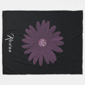 Couverture Polaire Faisée violette avec parties scintillant sur noir (Devant (Horizontal))
