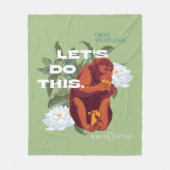 Couverture Polaire "Faisons ça" Singe - Le Lotus Blanc (Devant)