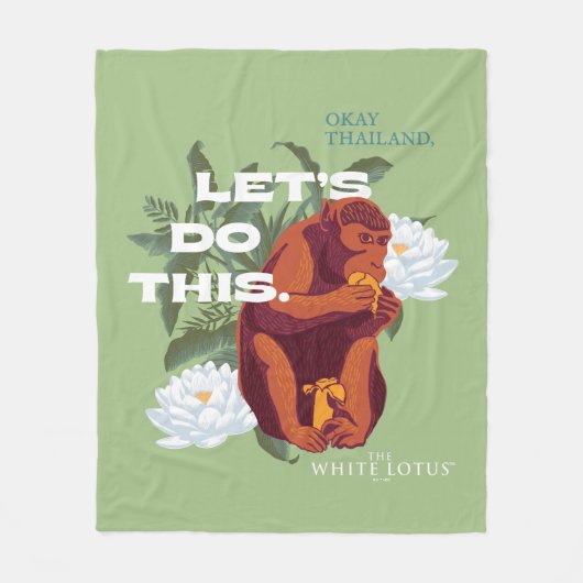 Couverture Polaire "Faisons ça" Singe - Le Lotus Blanc (Devant)