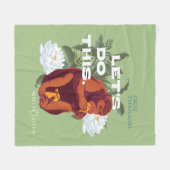 Couverture Polaire "Faisons ça" Singe - Le Lotus Blanc (Devant (Horizontal))