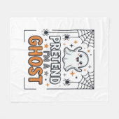 Couverture Polaire Faisons comme si j'étais un Fantôme Mignon Hallowe (Devant (Horizontal))