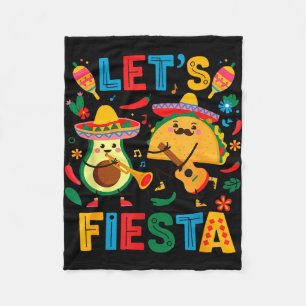 Couverture Polaire Faisons la fête taco avocat drôle cinco de mayo