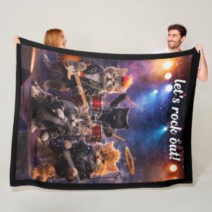 Couverture Polaire Faisons rocker les chatons de groupe punk rockstar