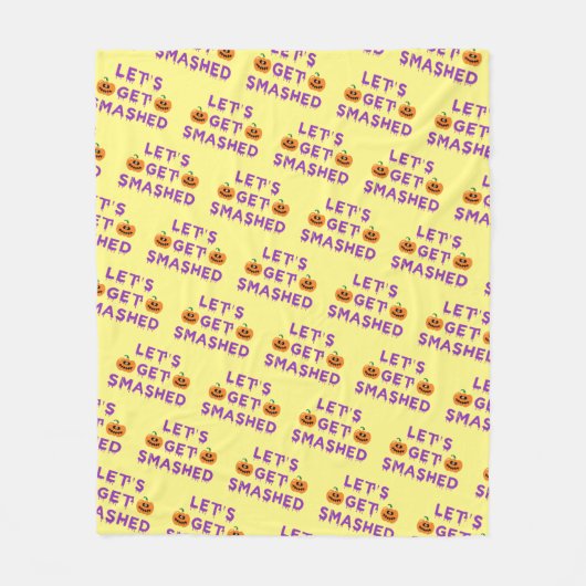 Couverture Polaire Faisons tomber (Citrouille) violet (Devant)