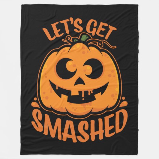Couverture Polaire Faisons tomber Tipsy Halloween Jack-O’-Lantern (Devant)