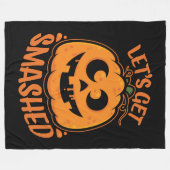 Couverture Polaire Faisons tomber Tipsy Halloween Jack-O’-Lantern (Devant (Horizontal))