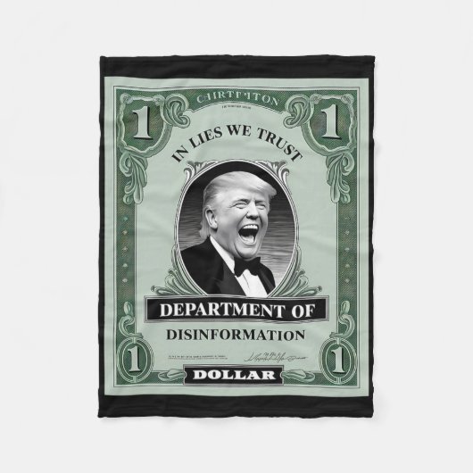 Couverture Polaire "Faites confiance à personne" - Trump Banknote Par (Devant)