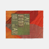 Couverture Polaire Faites la guerre de nourriture pas (Devant (Horizontal))