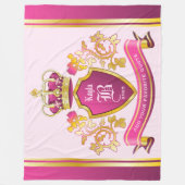 Couverture Polaire Faites votre propre armoiries Des perles de couron (Devant)