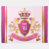 Couverture Polaire Faites votre propre armoiries Des perles de couron (Devant (Horizontal))