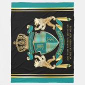Couverture Polaire Faites votre propre armoiries Turquoise Emblème d' (Devant)